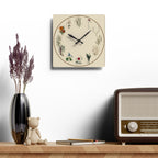 Birth Flower Botanical Wall Clock
