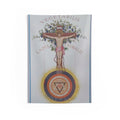 Rosicrucian Crucifix Wall Tapestry: Vegetabilis, Animalis, Mineralis