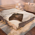 Two Men Contemplating the Moon Velveteen Plush Blanket