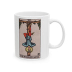 The Hanged Man tarot card mug, Rider-Waite-Smith design, ceramic 11oz/15oz, view 1