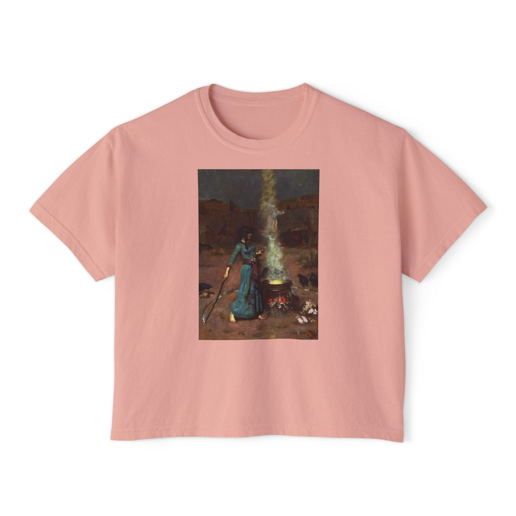 Magic Circle Boxy Tee in Peachy