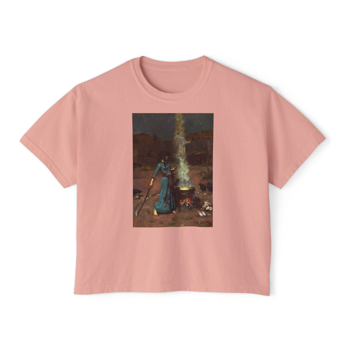 Magic Circle Boxy Tee in Peachy