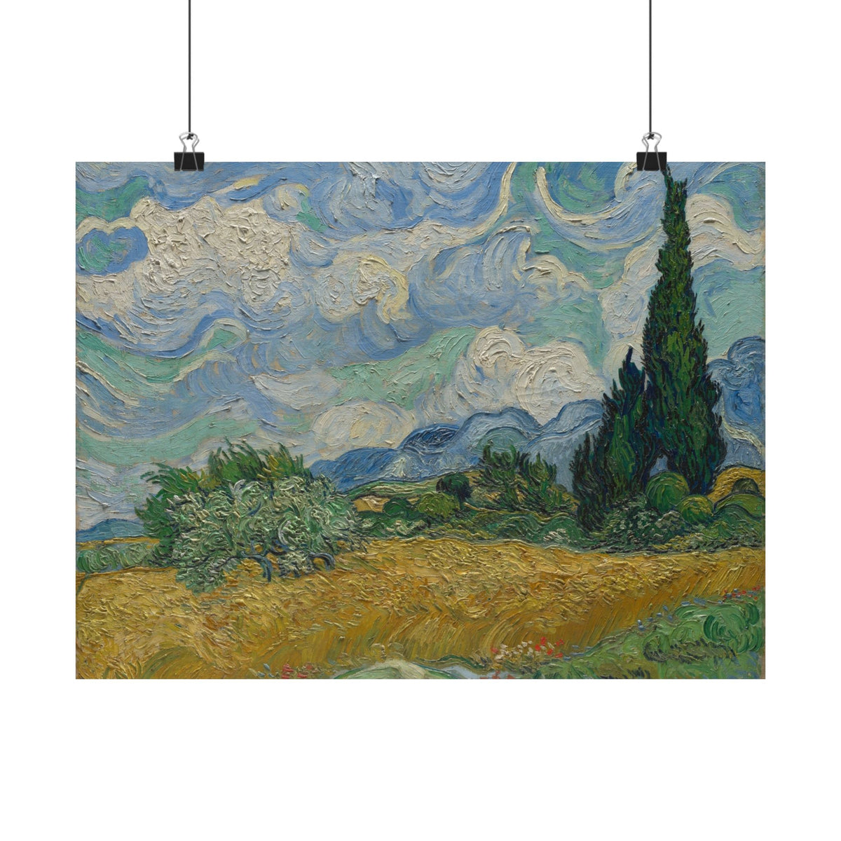 Vincent van Gogh 'Wheat Field with Cypresses' Poster