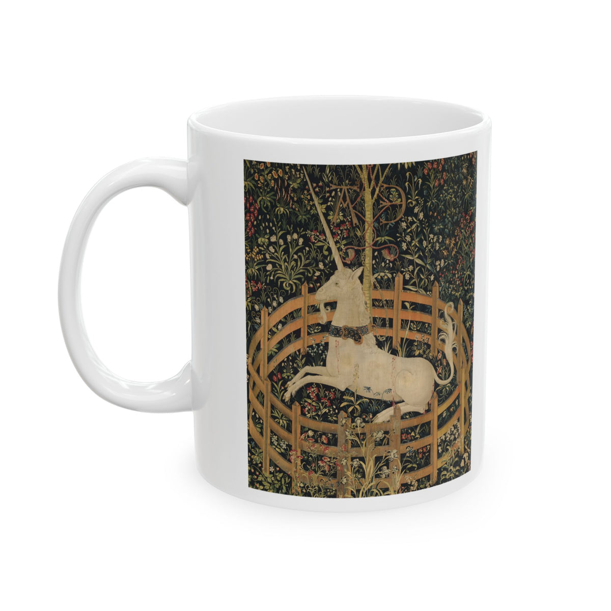 The Unicorn Rests in a Garden Mug