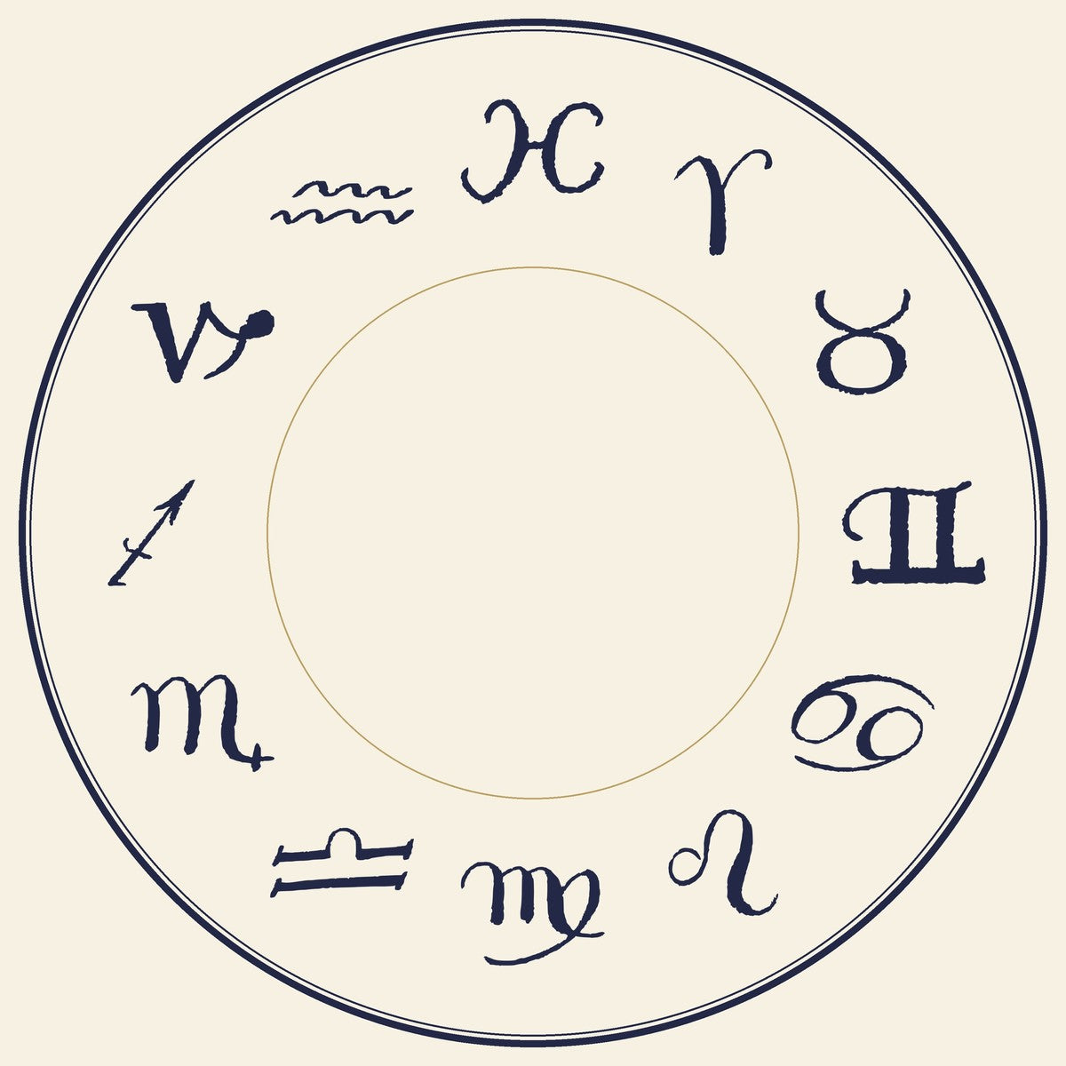 Zodiac Signs Wall Clock (pattern artwork)