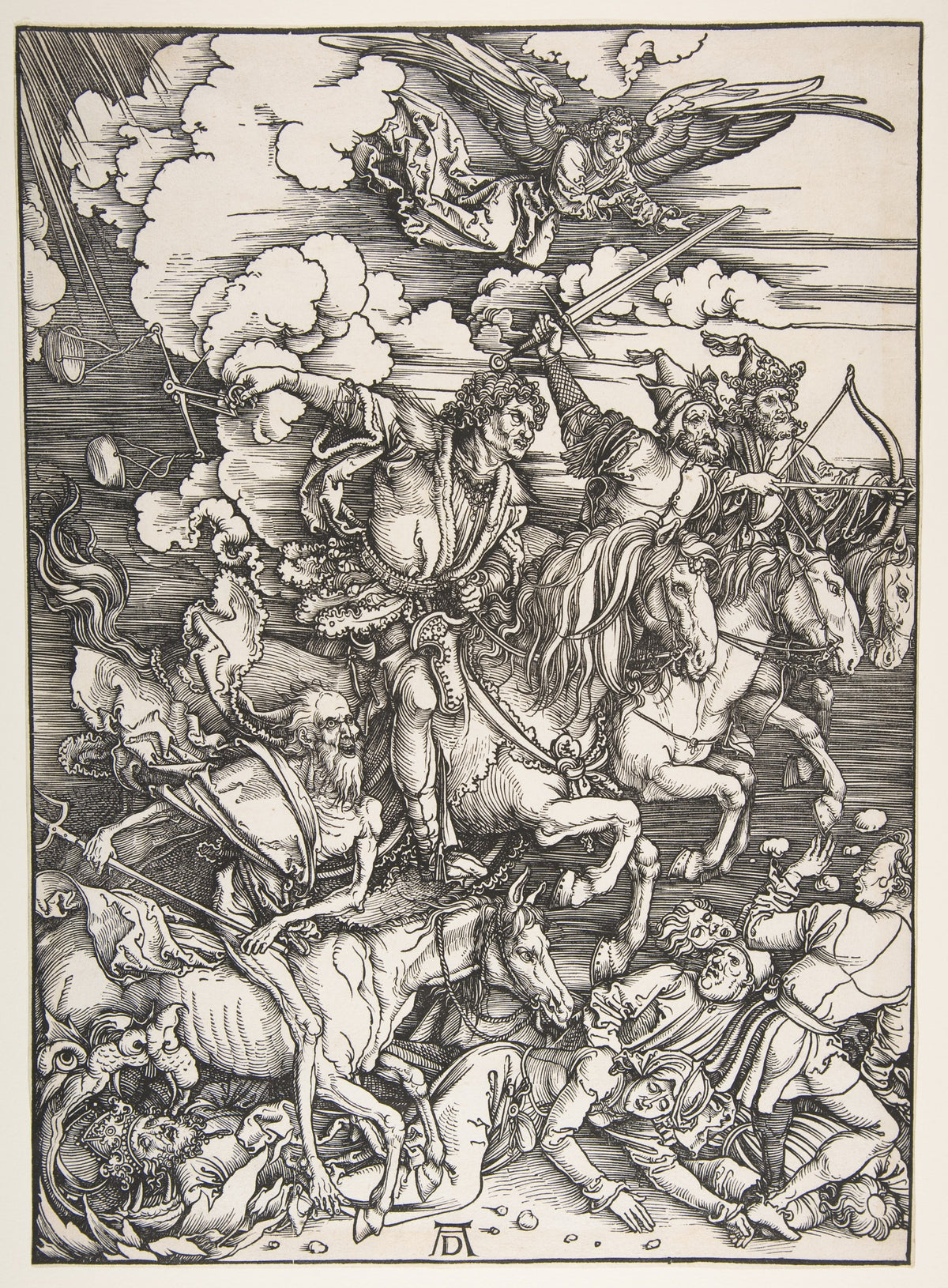 The Four Horsemen by Albrecht Dürer, woodcut from the Apocalypse series