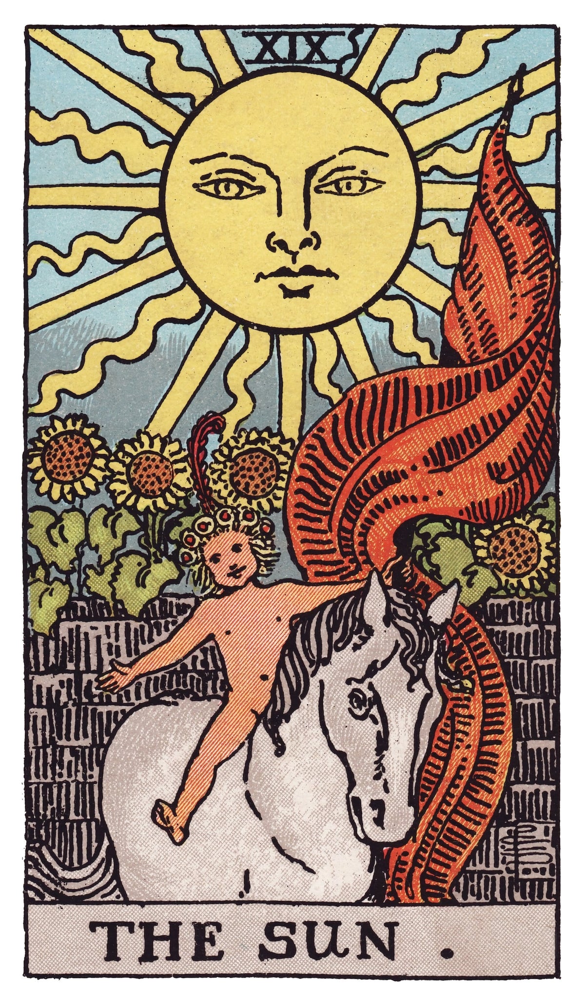 The Sun tarot card artwork