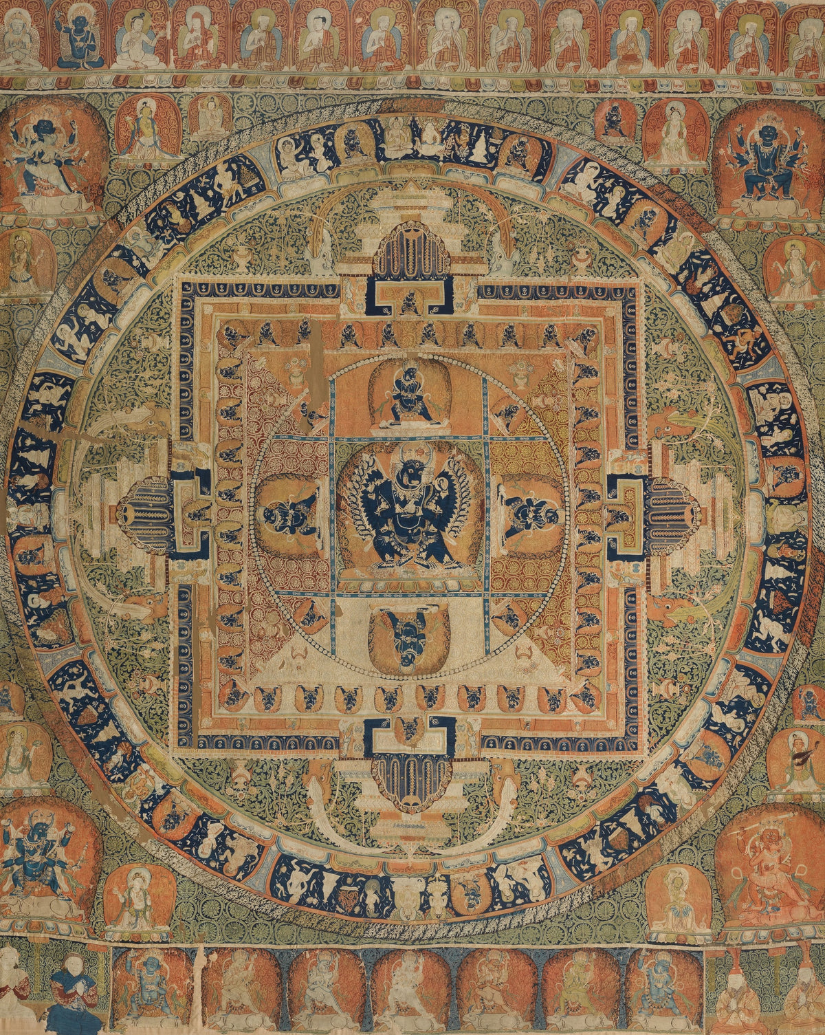 Vajrabhairava Mandala, Tibetan thangka