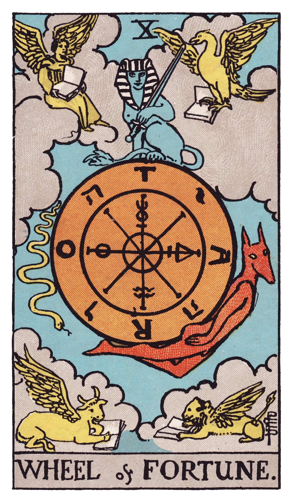 Wheel of Fortune tarot card artwork