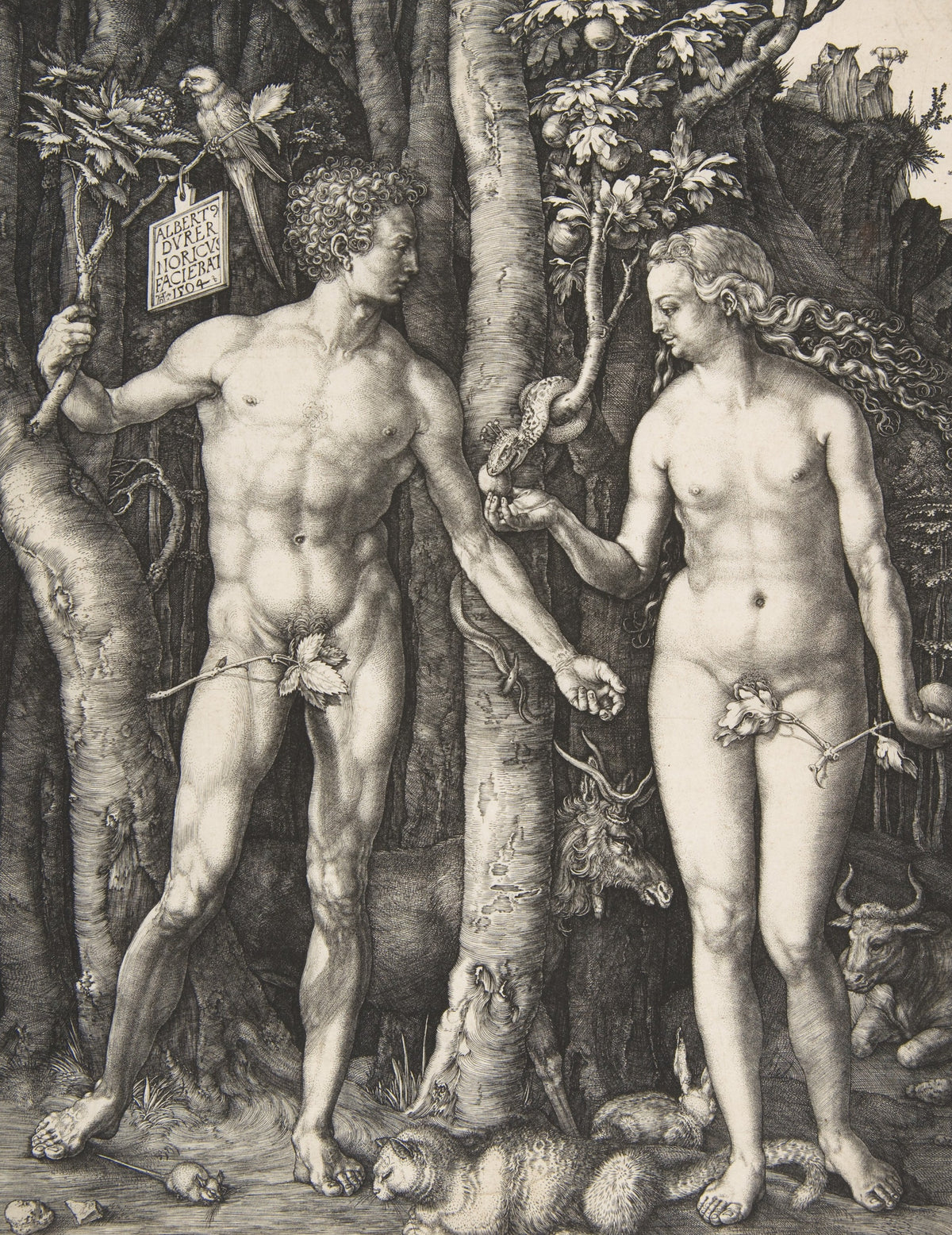 Adam and Eve original artwork