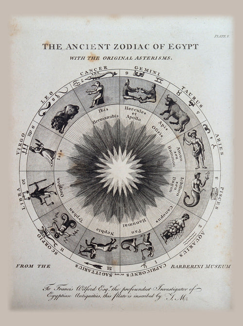 Ancient Zodiac of Egypt Wall Tapestry (original artwork)
