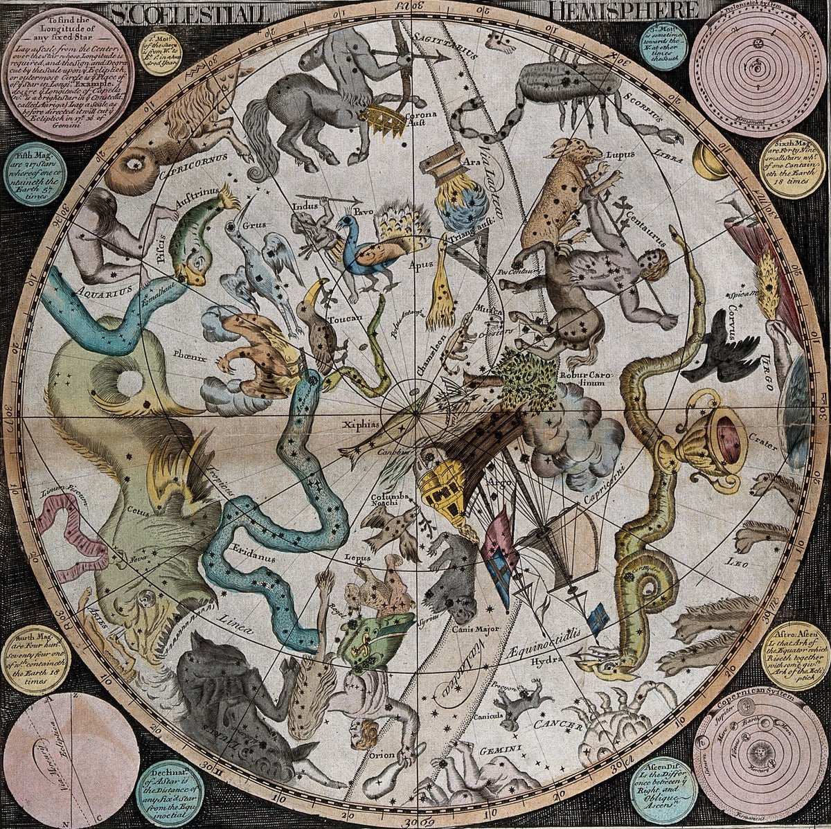Southern Hemisphere Star Map Altar Cloth (original artwork)
