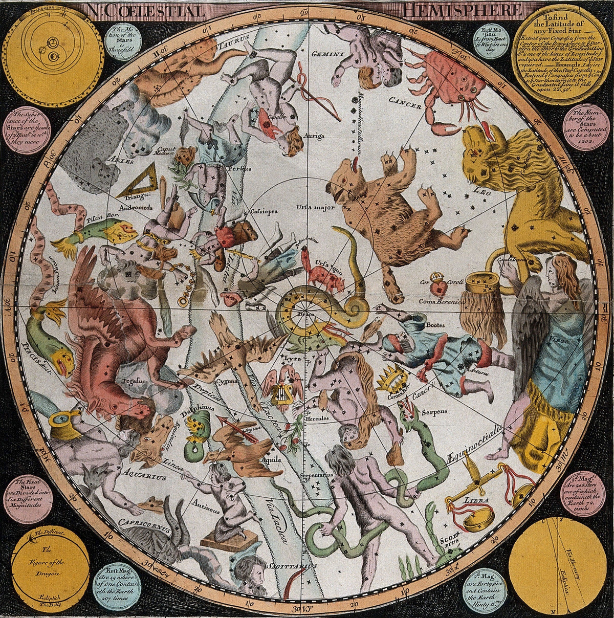 Northern Hemisphere Star Map Altar Cloth (original artwork)