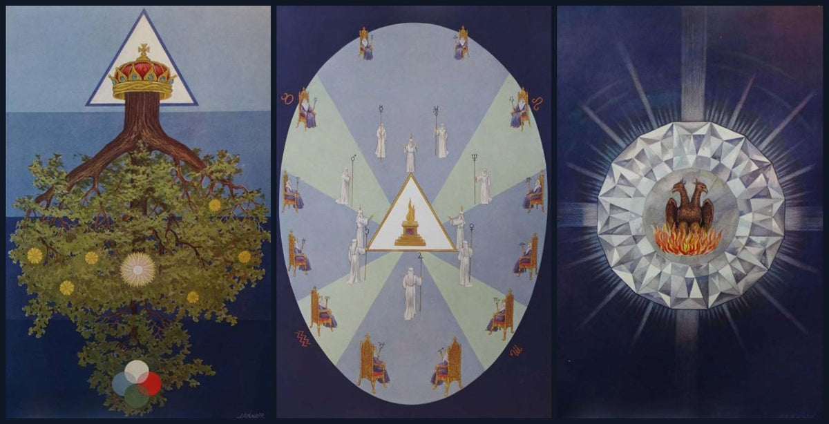 Sephiroth, Zodiacal Egg and Occultum Lapidem Desk Mat (original artwork)