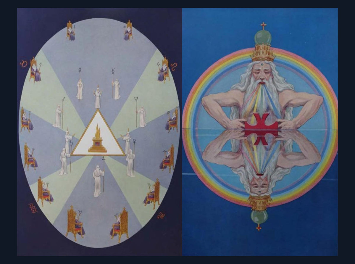Zodiacal Egg and Microcosm Wall Tapestry (original artwork)