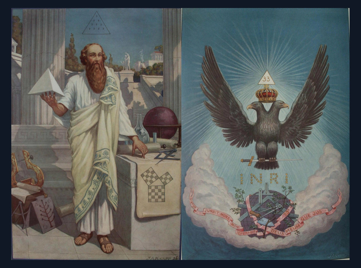 Pythagoras and the Supreme Symbol Wall Tapestry (original artwork)