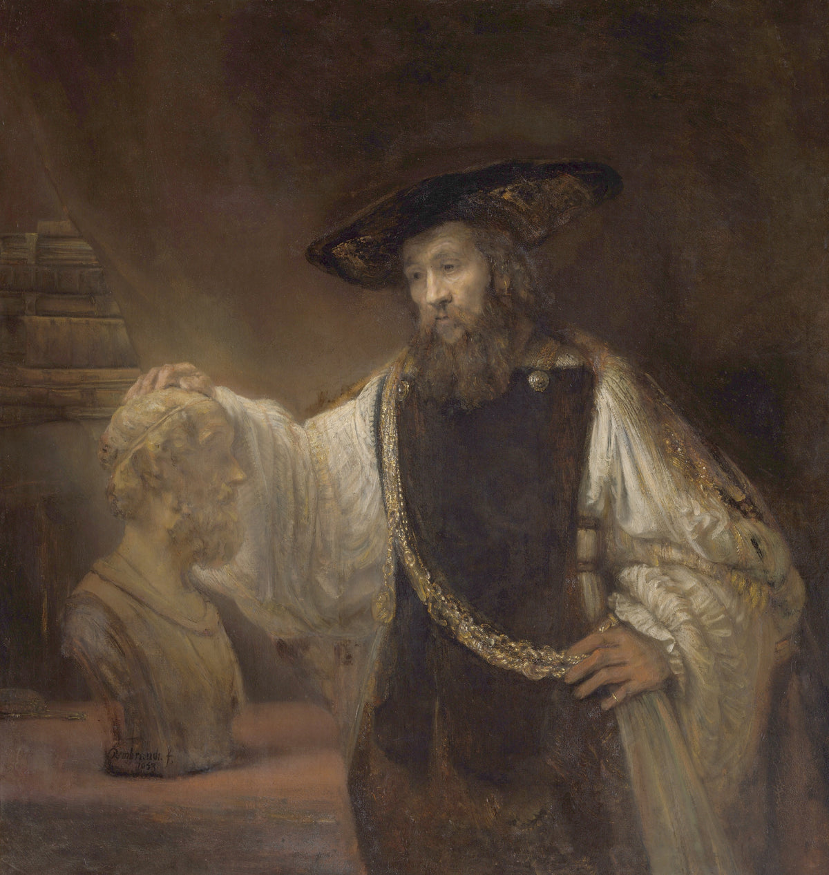 Aristotle with a Bust of Homer original artwork