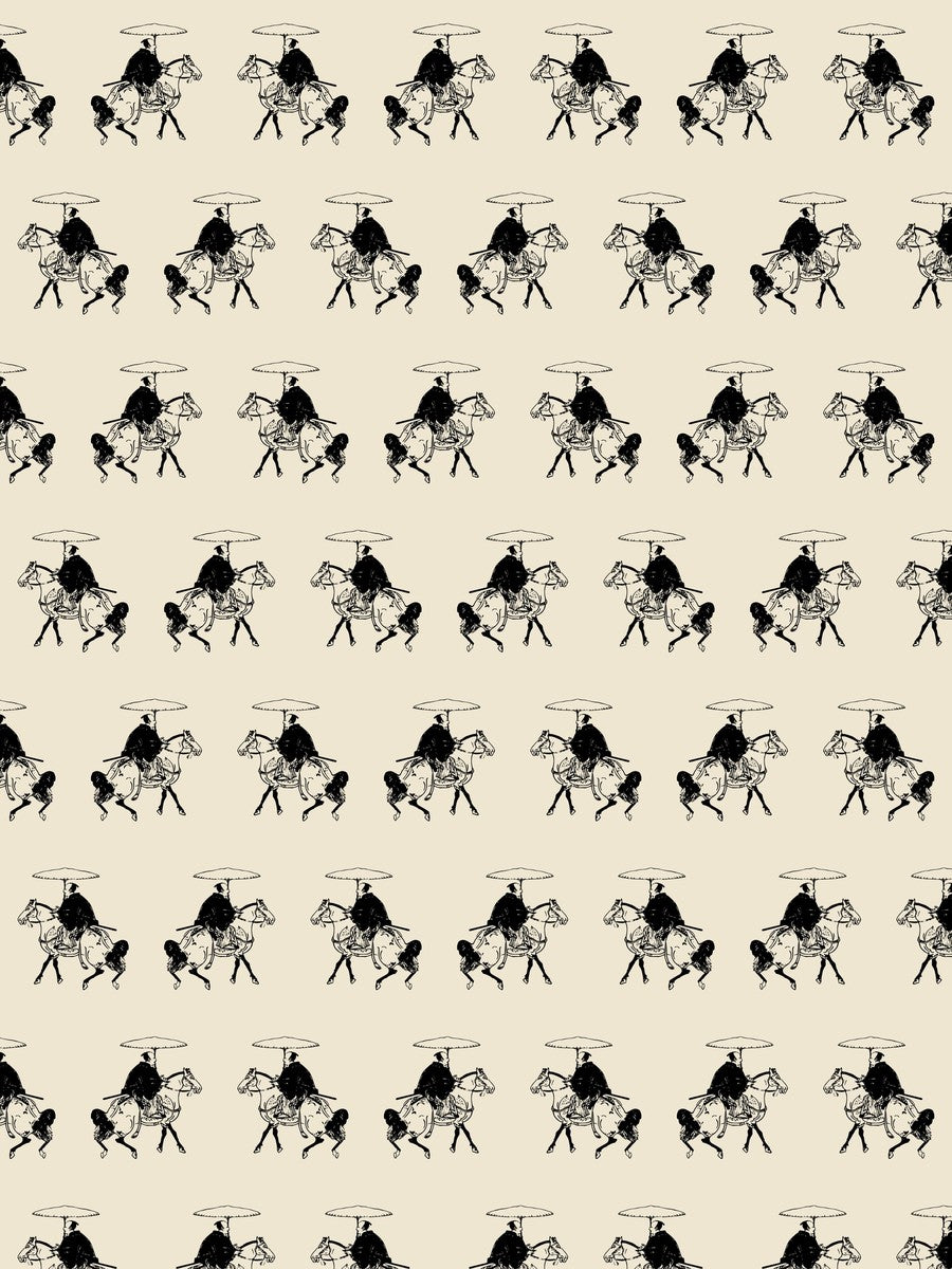 Samurai on Horseback Pattern (pattern artwork)