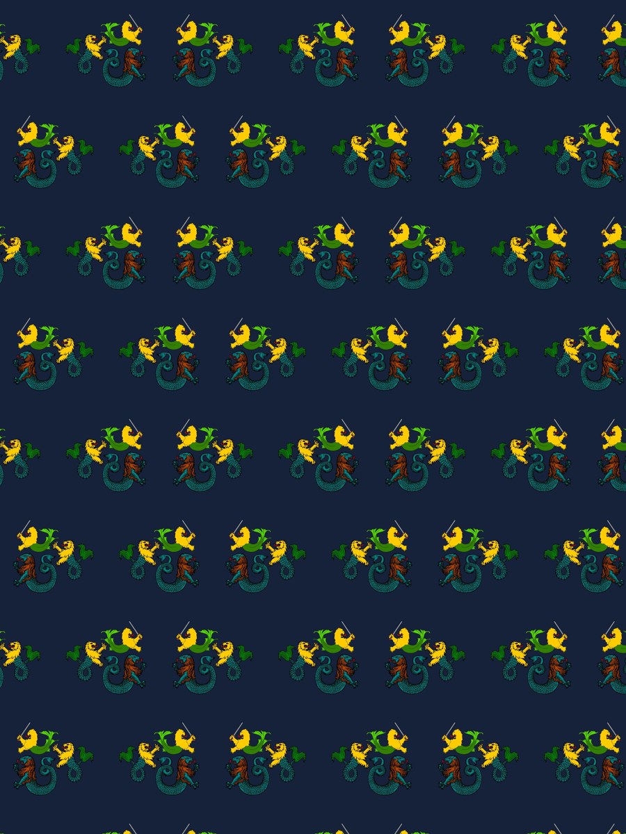 Heraldic Merlion Pattern (pattern artwork)