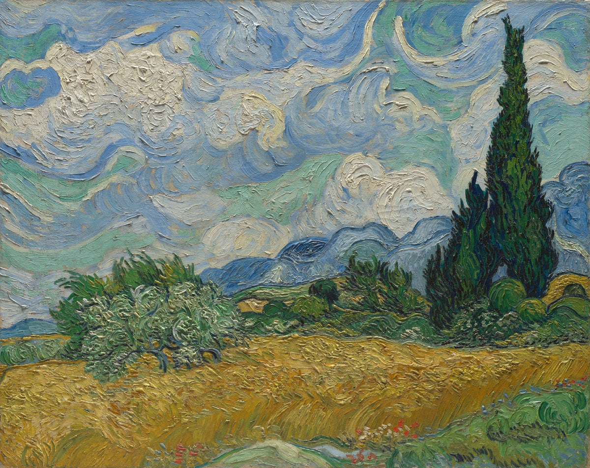 Wheat Field with Cypresses original artwork
