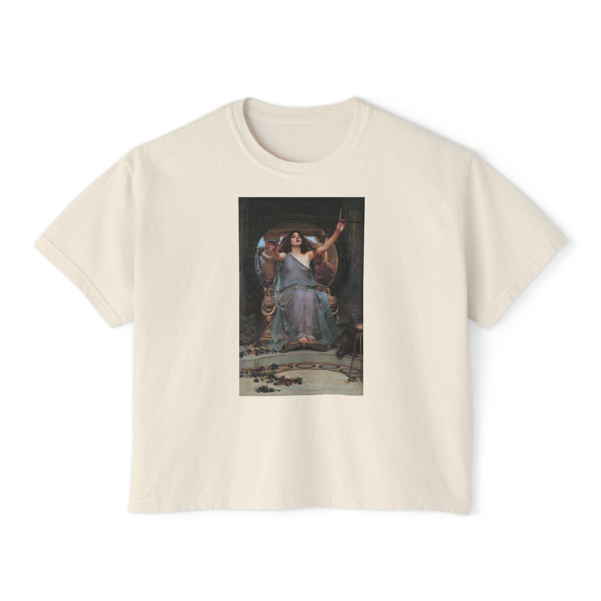Circe's Offering Boxy Tee in Ivory