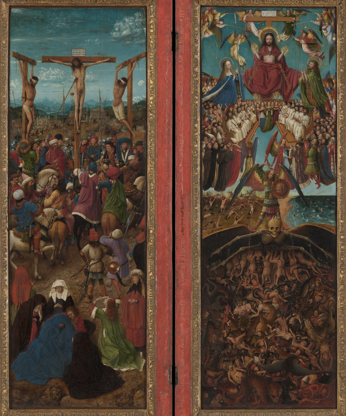 The Crucifixion; The Last Judgment original artwork