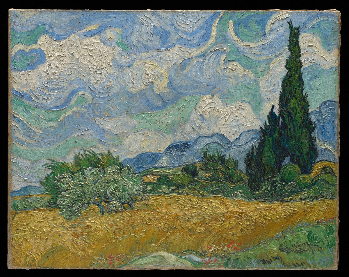 Wheat Field with Cypresses (original artwork)