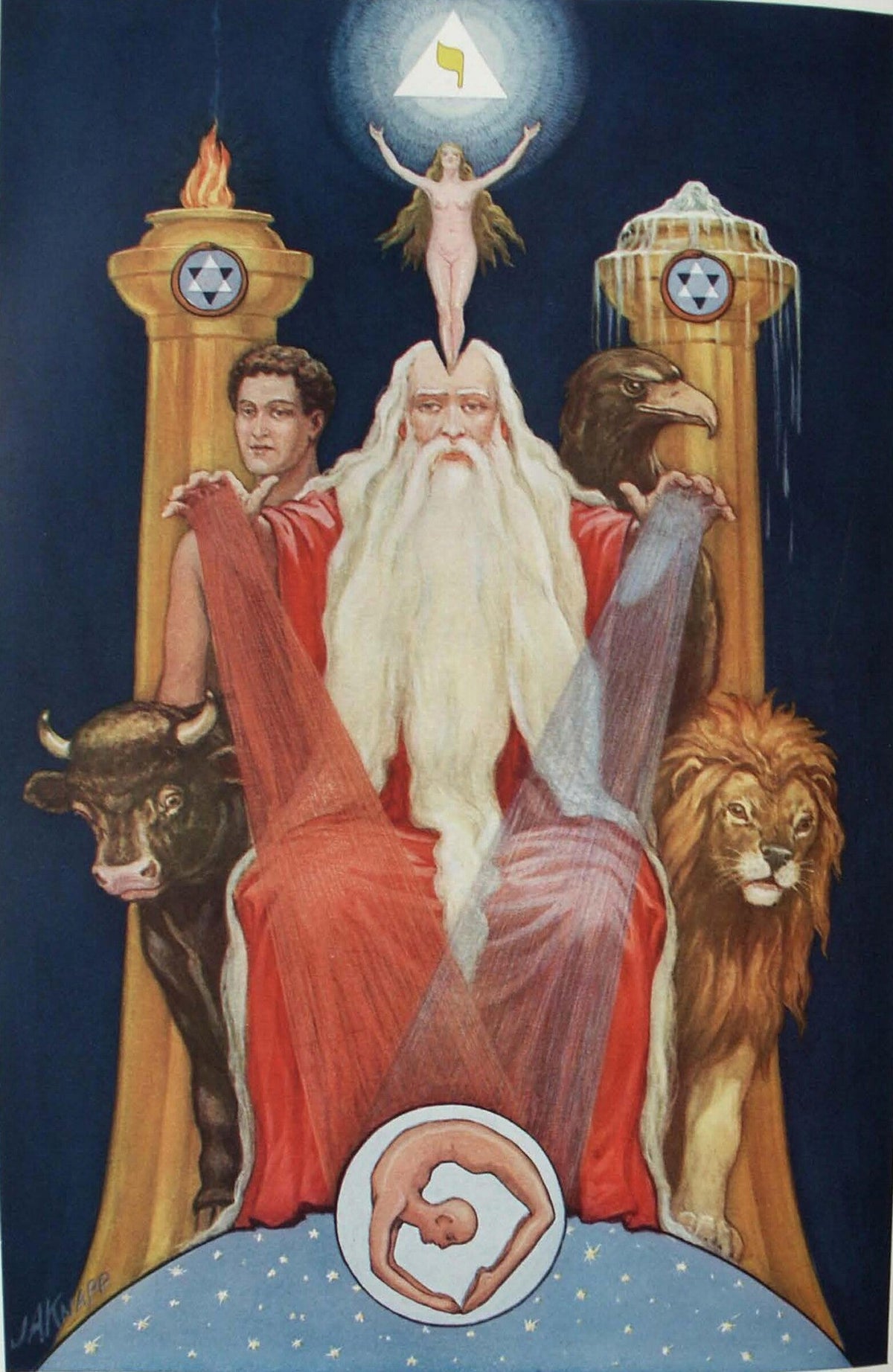 The Ancient of Ancients by J. Augustus Knapp (original artwork)