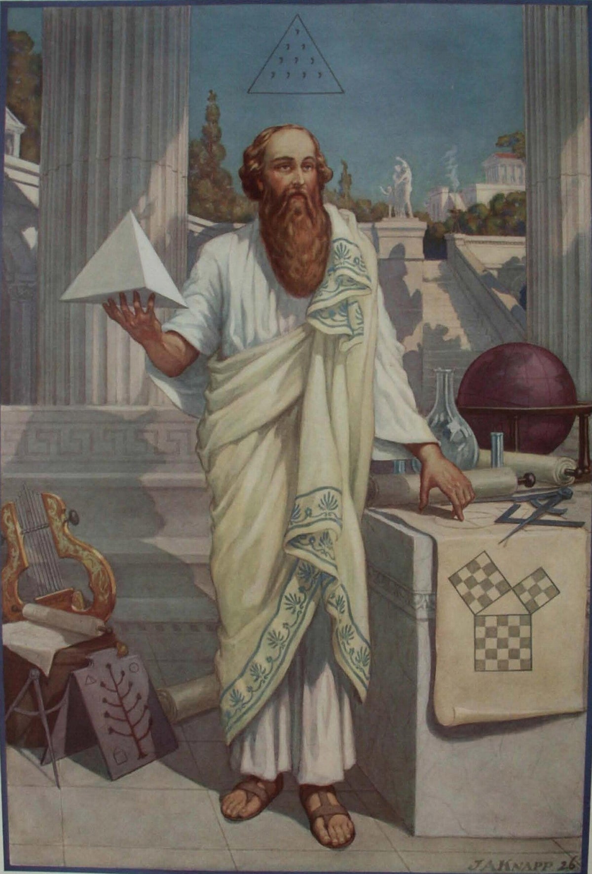 Pythagoras by J. Augustus Knapp (original artwork)