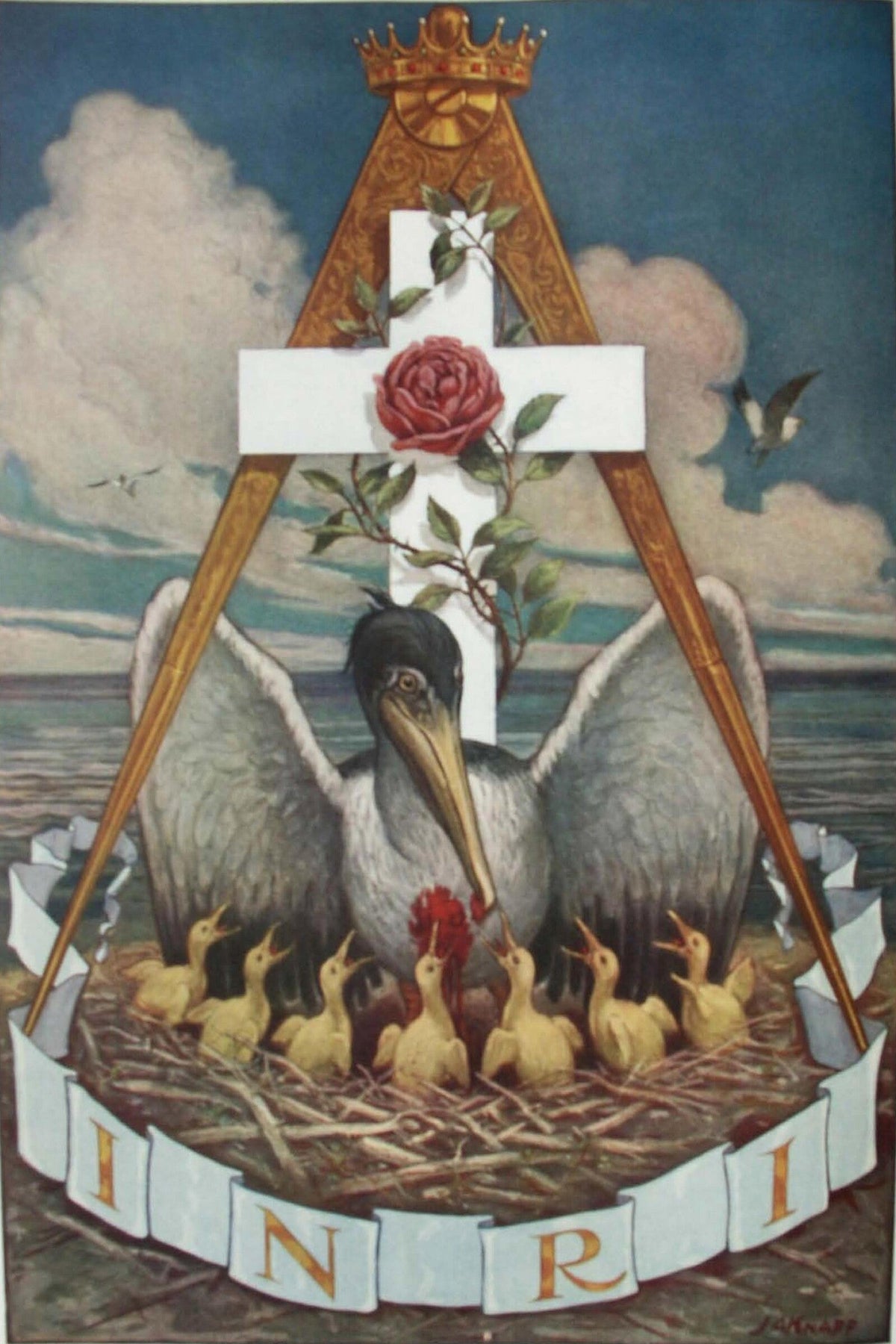 Jewel of the Rose Croix by J. Augustus Knapp (original artwork)