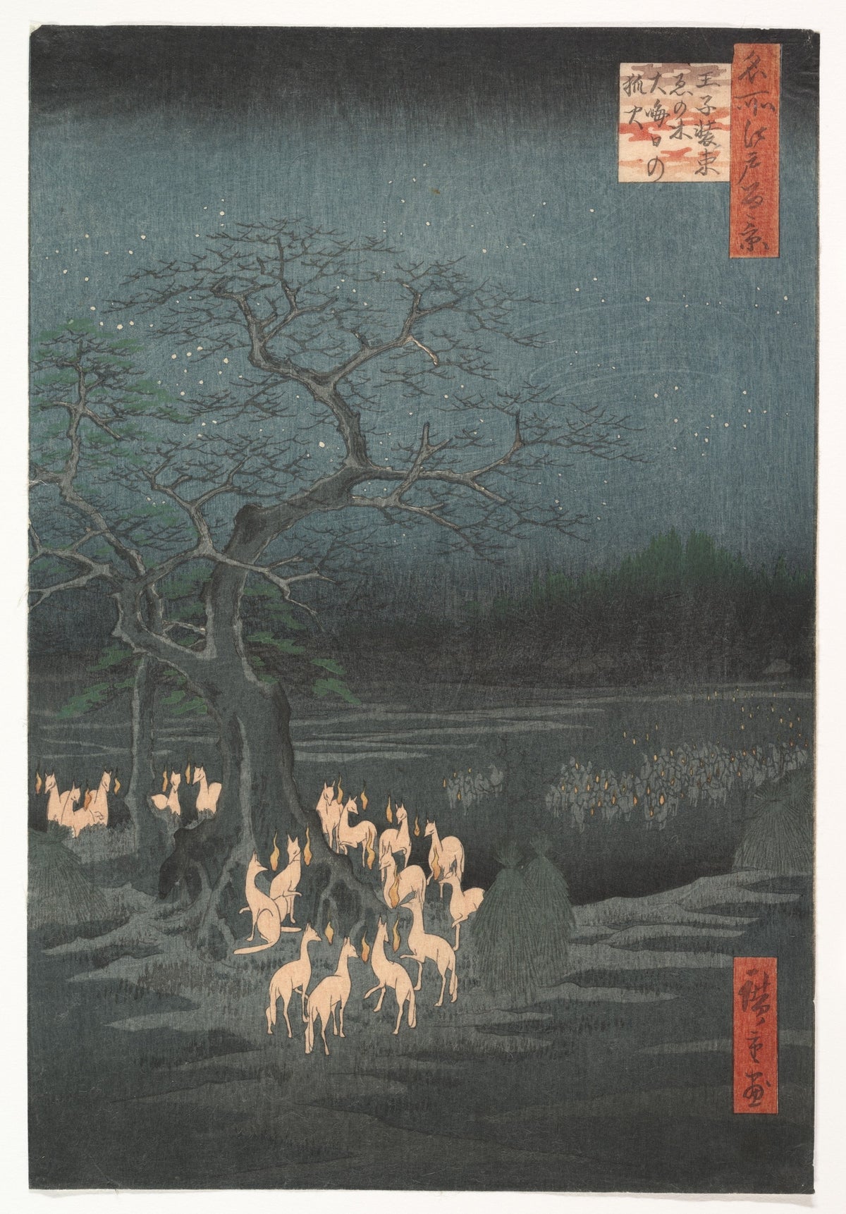New Year's Eve Foxfires original artwork