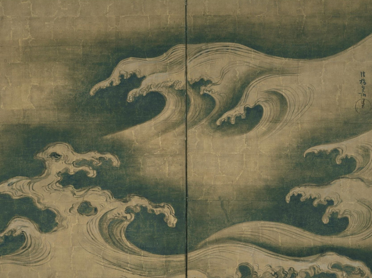 Ogata Kōrin 'Rough Waves' Poster