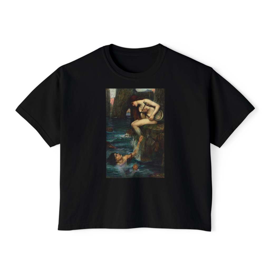 Shipwrecked Boxy Tee in Black