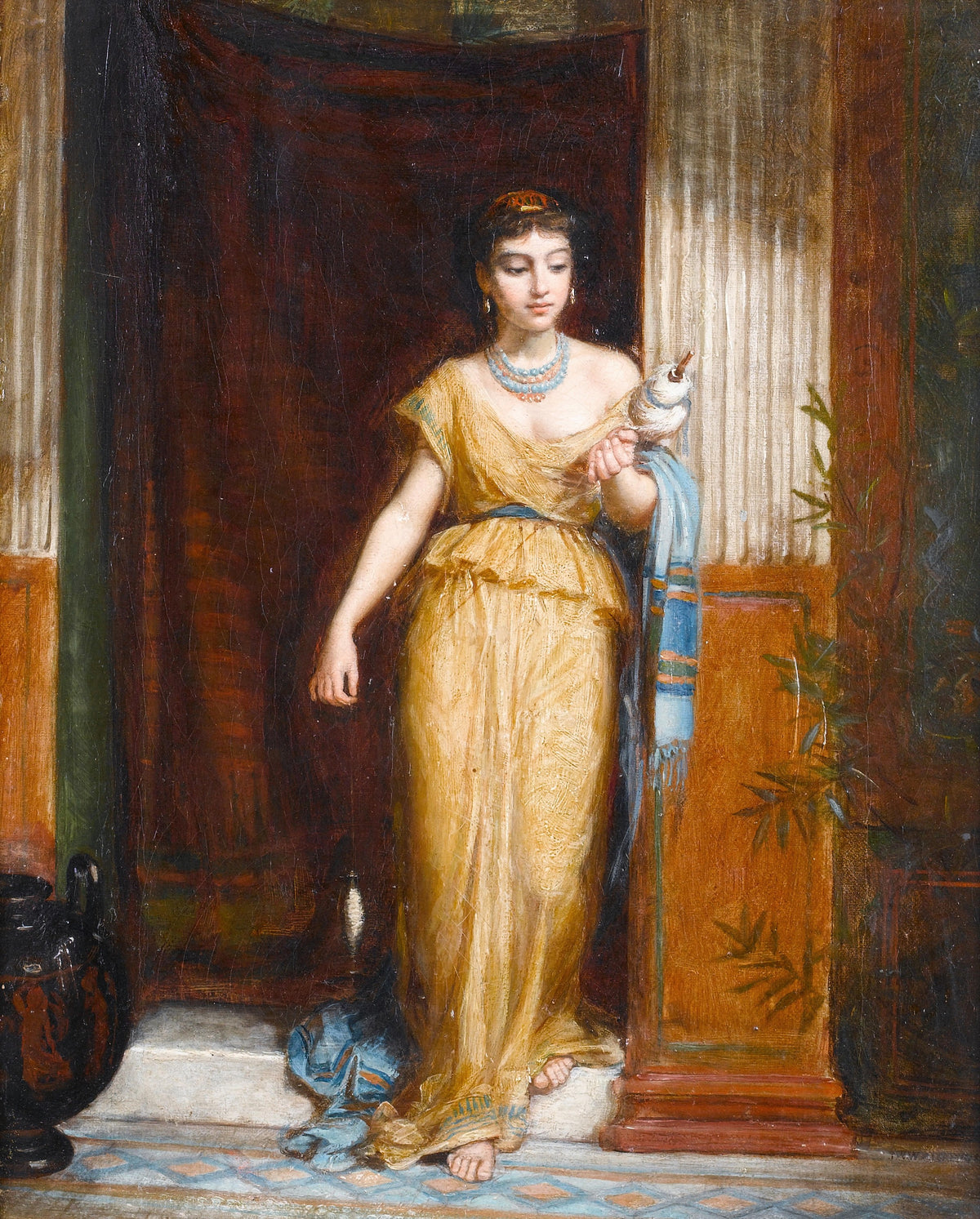 The Spinner by John William Waterhouse (original artwork)