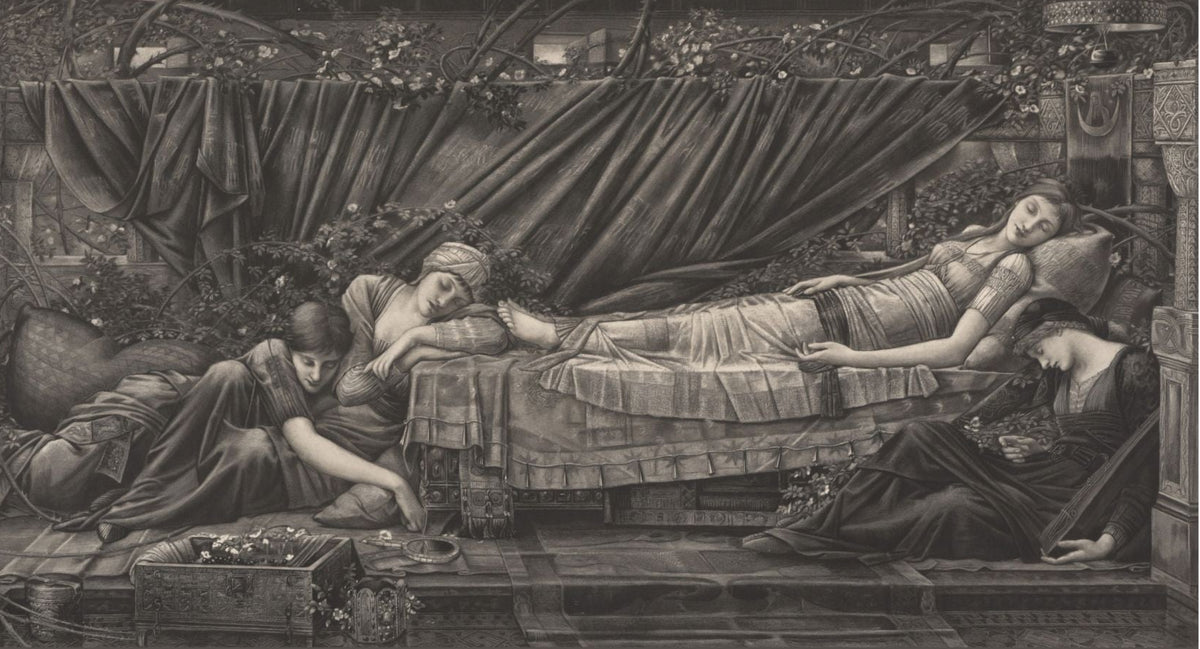 Edward Burne-Jones 'The Rose Bower, The Legend of the Briar Rose' Poster